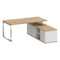 Стол руководителя с опорной греденцией, правый SHIFT SK.SRG-180 (R) 1800*1800*753